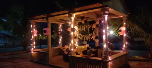 Fairy-Lit Birthday Gazebo Setup